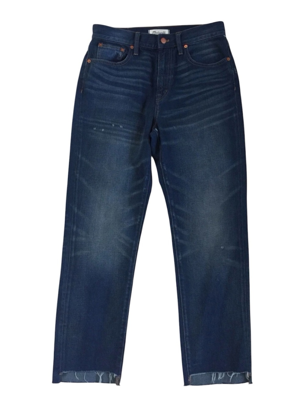 MADEWELL THE PERFECT VINTAGE STEP HEM EDITION DARK WASH HIGH RISE 25 STYLE F7786